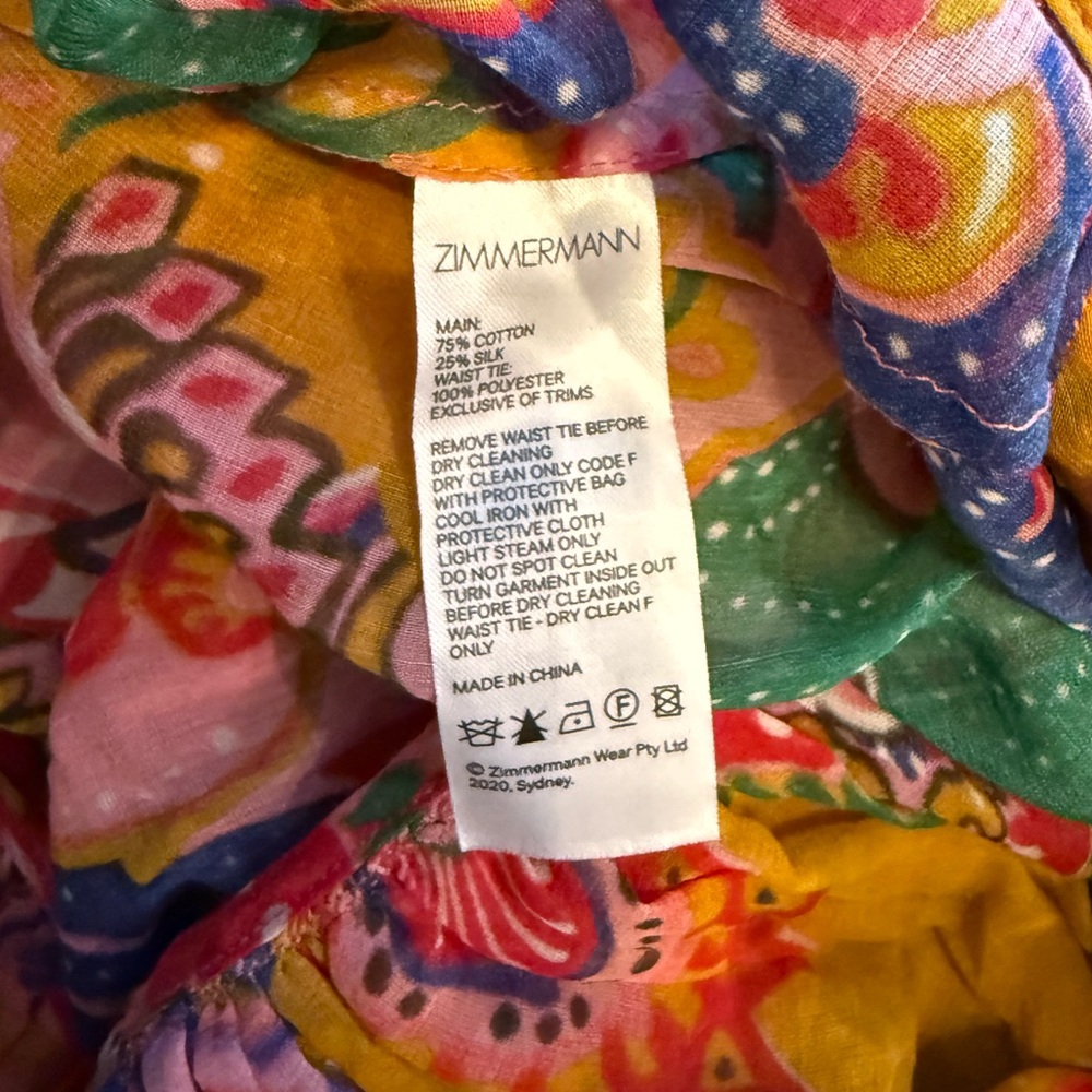 ZIMMERMANN Lovestruck Mini Dress in Mixed Paisley Size 1 - Picture 8 of 9